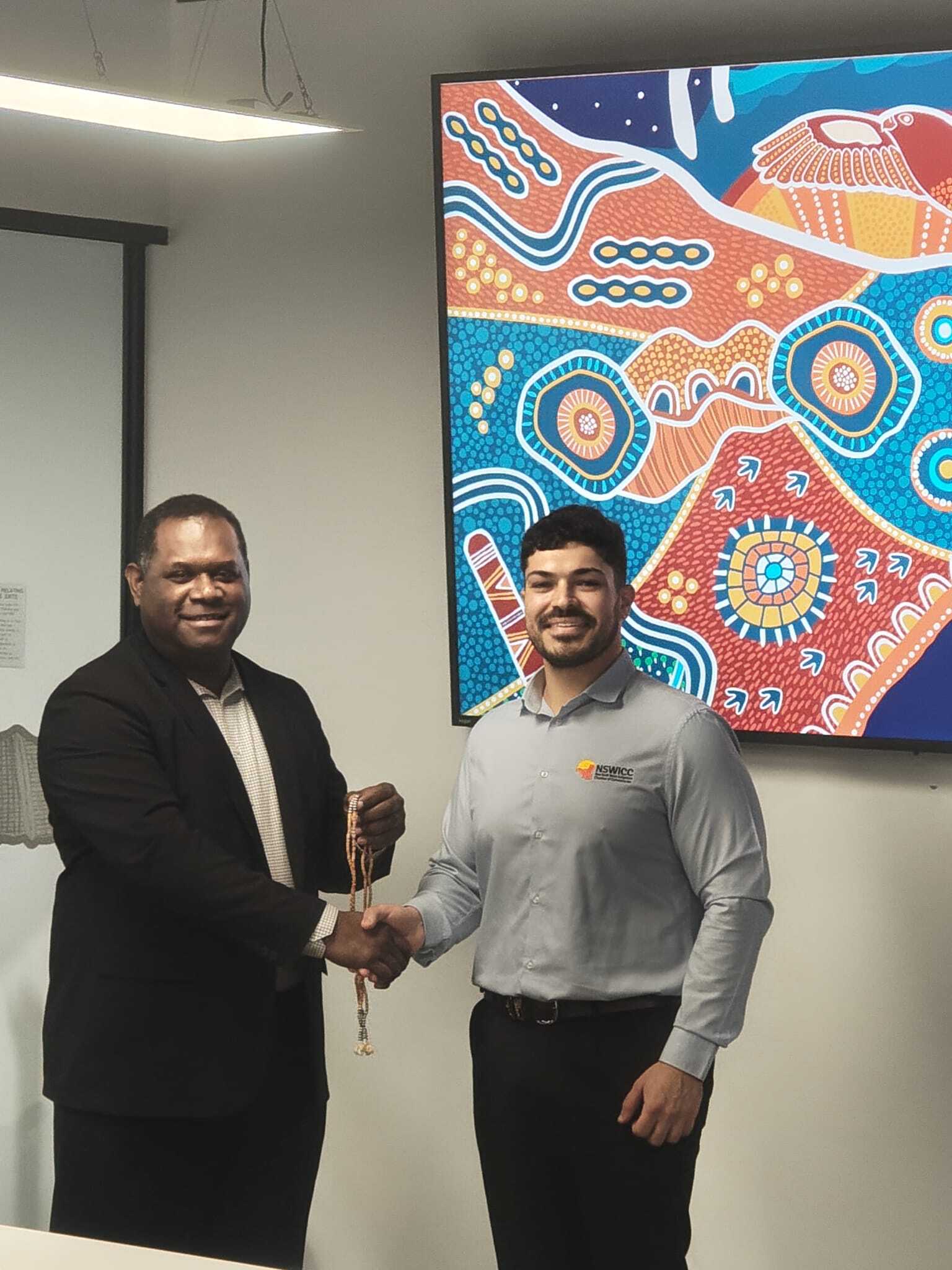 Josiah with Solomon Islands Delegate